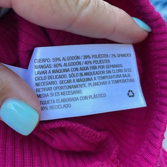 Ava & Viv Flutter Short Sleeve Ribbed Top - Picture 6 of 6